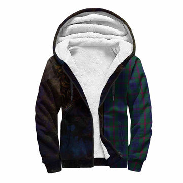Laurie Tartan Family Crest Sherpa Hoodie Alba Gu Brath Be Brave Lion Ancient Style Unisex S - Tartan Vibes Clothing