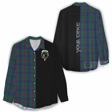 Laurie Tartan Women's Casual Shirt with Family Crest and Half Of Me Style