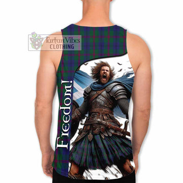 Laurie Crest Tartan Men's Tank Top Inspired by the Freedom of Scottish Warrior