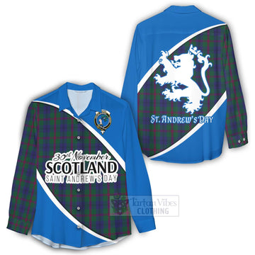 Laurie Family Crest Tartan Women's Casual Shirt Celebrate Saint Andrew's Day in Style - Tartan Vibes Clothing