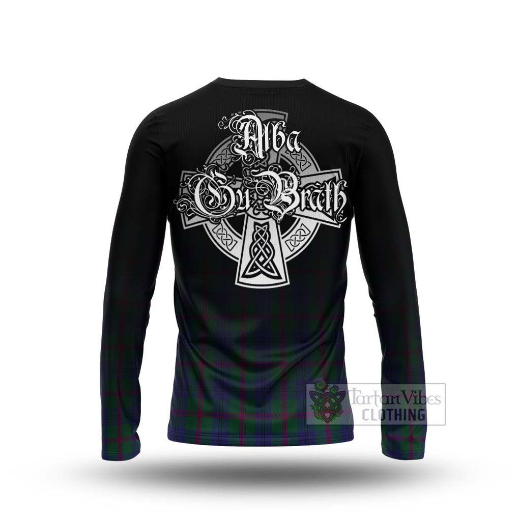 Tartan Vibes Clothing Laurie Tartan Long Sleeve T-Shirt Featuring Alba Gu Brath Family Crest Celtic Inspired