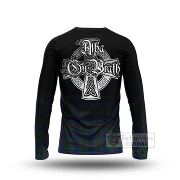 Laurie Tartan Long Sleeve T-Shirt Featuring Alba Gu Brath Family Crest Celtic Inspired