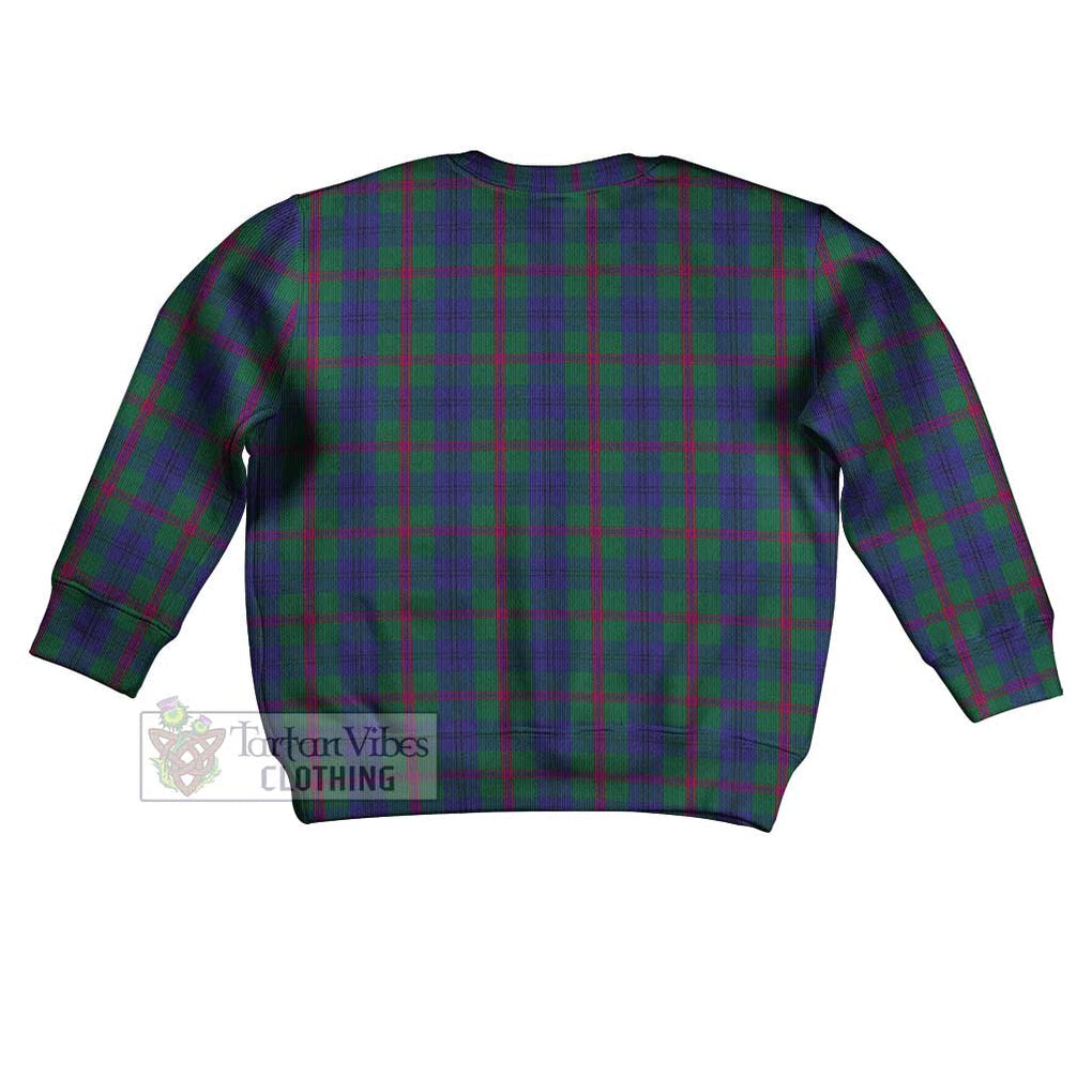 Tartan Vibes Clothing Laurie Tartan Kid Ugly Sweater with Family Crest