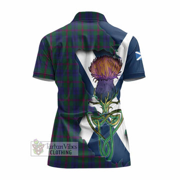 Laurie Tartan Family Crest Women's Polo Shirt Scottish Thistle Celtic Inspired - Tartan Vibes Clothing