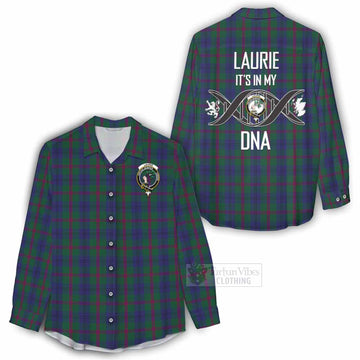 Laurie Tartan Women's Casual Shirt with Family Crest DNA In Me Style