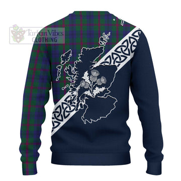 Laurie Tartan Ugly Sweater Featuring Thistle and Scotland Map