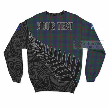 Laurie Crest Tartan Sweatshirt with New Zealand Silver Fern Half Style