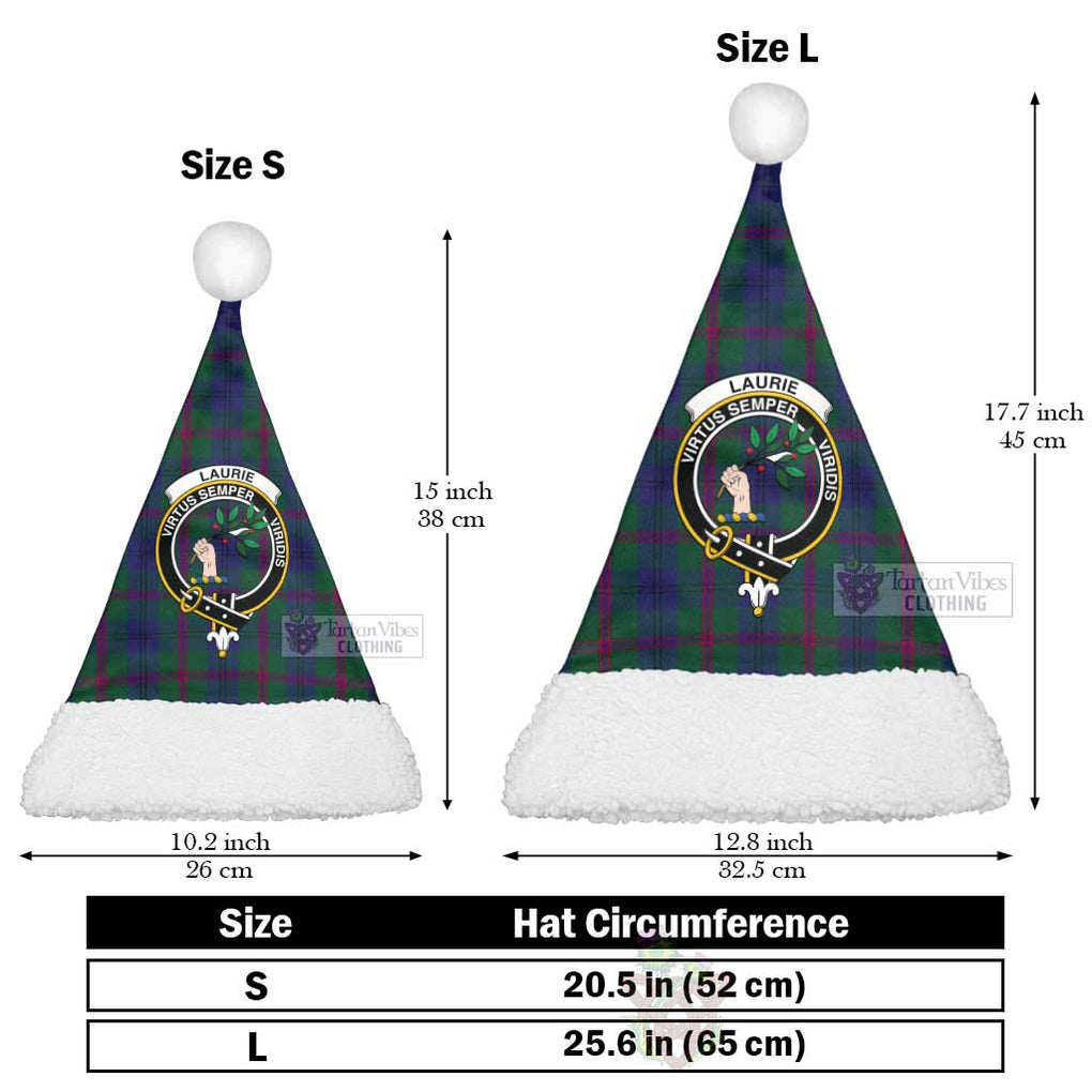 Tartan Vibes Clothing Laurie Tartan Christmas Santa Hats with Family Crest