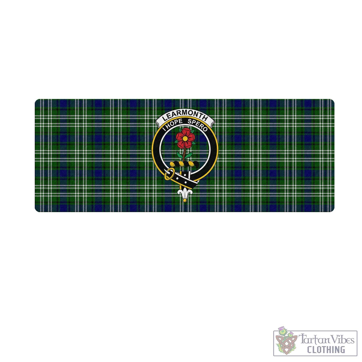 Tartan Vibes Clothing Learmonth Tartan Mouse Pad with Family Crest