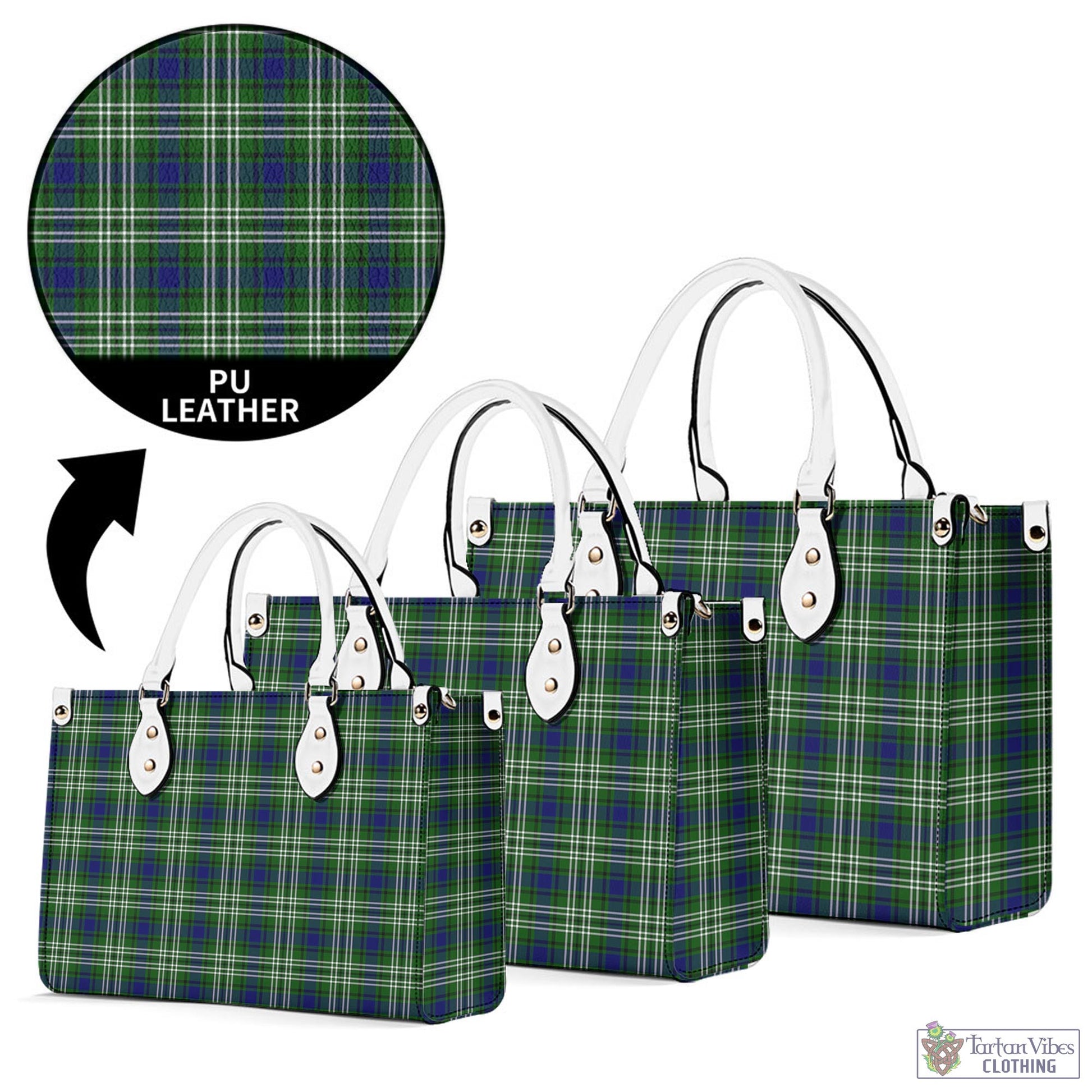 Tartan Vibes Clothing Learmonth Tartan Luxury Leather Handbags