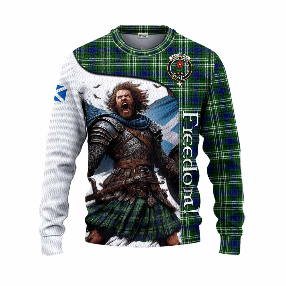 Tartan Vibes Clothing Learmonth Crest Tartan Knitted Sweater Inspired by the Freedom of Scottish Warrior