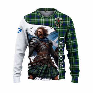 Learmonth Crest Tartan Knitted Sweater Inspired by the Freedom of Scottish Warrior