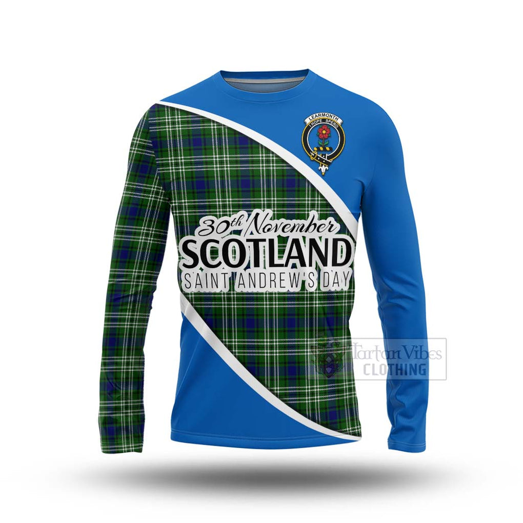 Tartan Vibes Clothing Learmonth Family Crest Tartan Long Sleeve T-Shirt Celebrate Saint Andrew's Day in Style