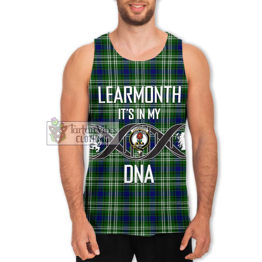 Learmonth Tartan Men's Tank Top with Family Crest DNA In Me Style Men - Tartanvibesclothing Shop