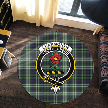 Learmonth Tartan Round Rug with Family Crest