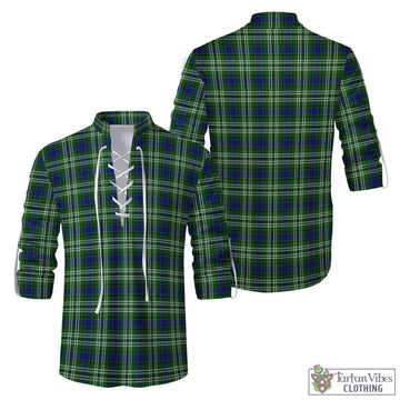 Learmonth Tartan Men's Scottish Traditional Jacobite Ghillie Kilt Shirt