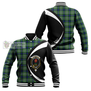 Learmonth Tartan Baseball Jacket with Family Crest Circle Style