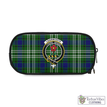 Learmonth Tartan Pen and Pencil Case with Family Crest