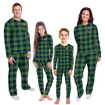 Learmonth Tartan Pajamas Family Set with Family Crest