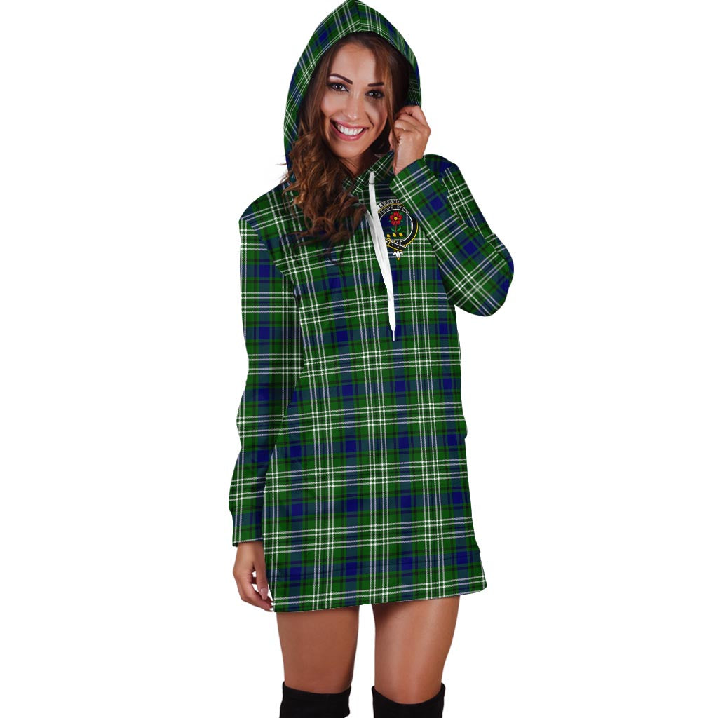 Learmonth Tartan Hoodie Dress with Family Crest - Tartan Vibes Clothing