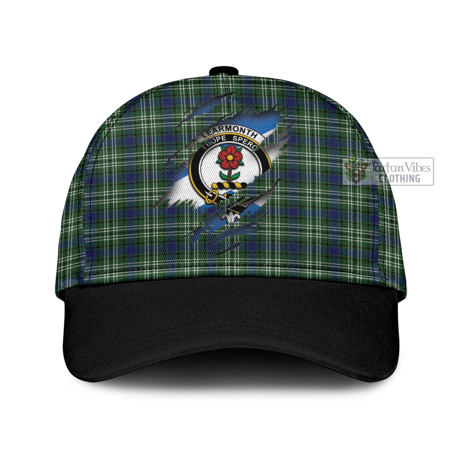 Tartan Vibes Clothing Learmonth Tartan Classic Cap with Family Crest In Me Style