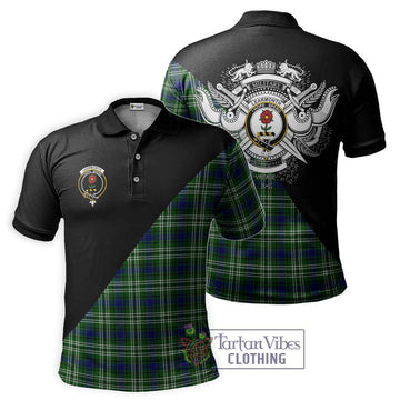 Learmonth Tartan Polo Shirt with Family Crest and Military Logo Style