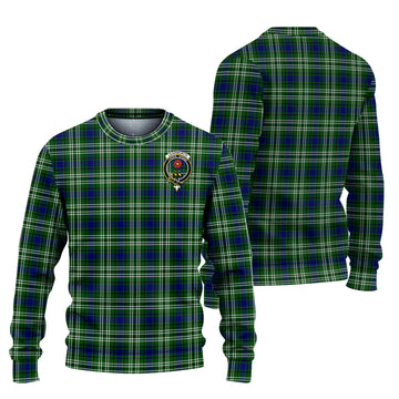 Learmonth Tartan Ugly Sweater with Family Crest