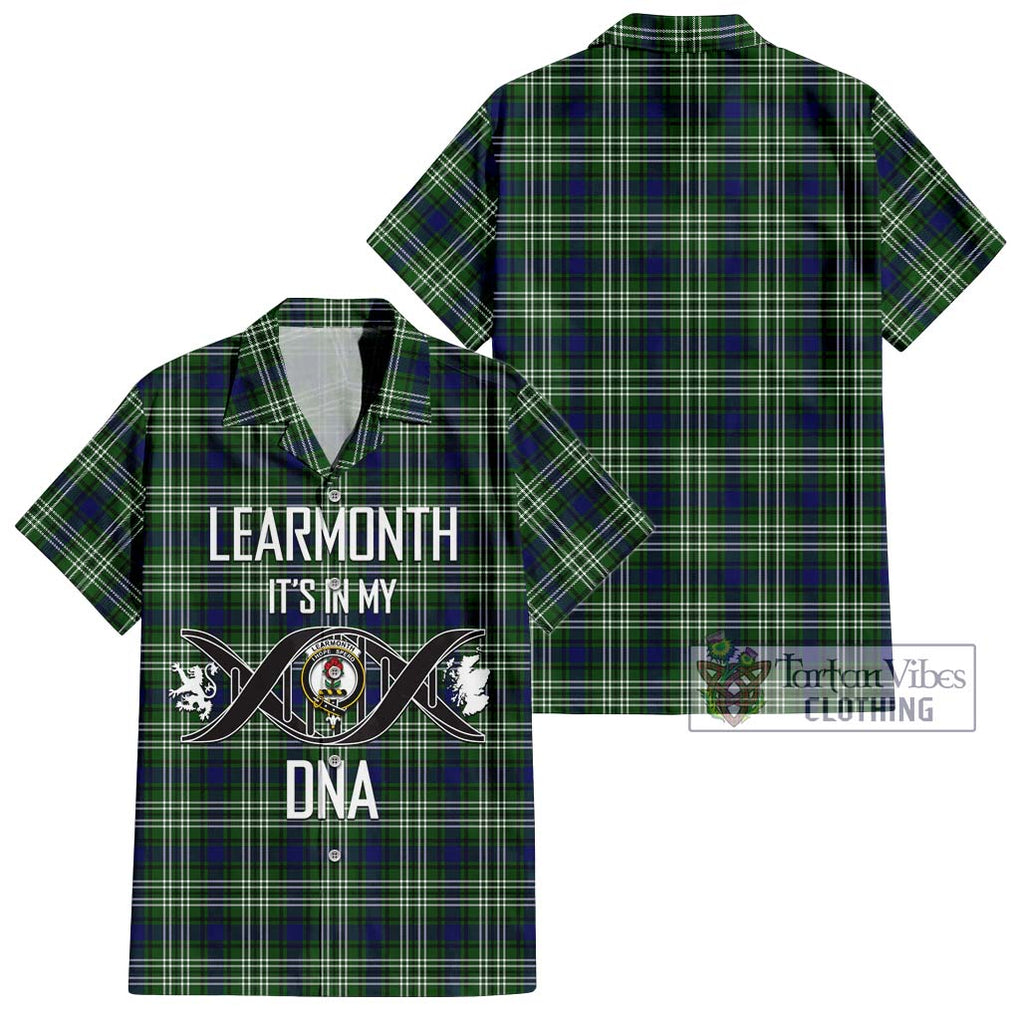 Learmonth Tartan Short Sleeve Button Shirt with Family Crest DNA In Me Style Kid - Tartanvibesclothing Shop