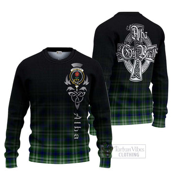 Learmonth Tartan Ugly Sweater Featuring Alba Gu Brath Family Crest Celtic Inspired