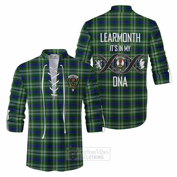 Learmonth Tartan Ghillie Kilt Shirt with Family Crest DNA In Me Style