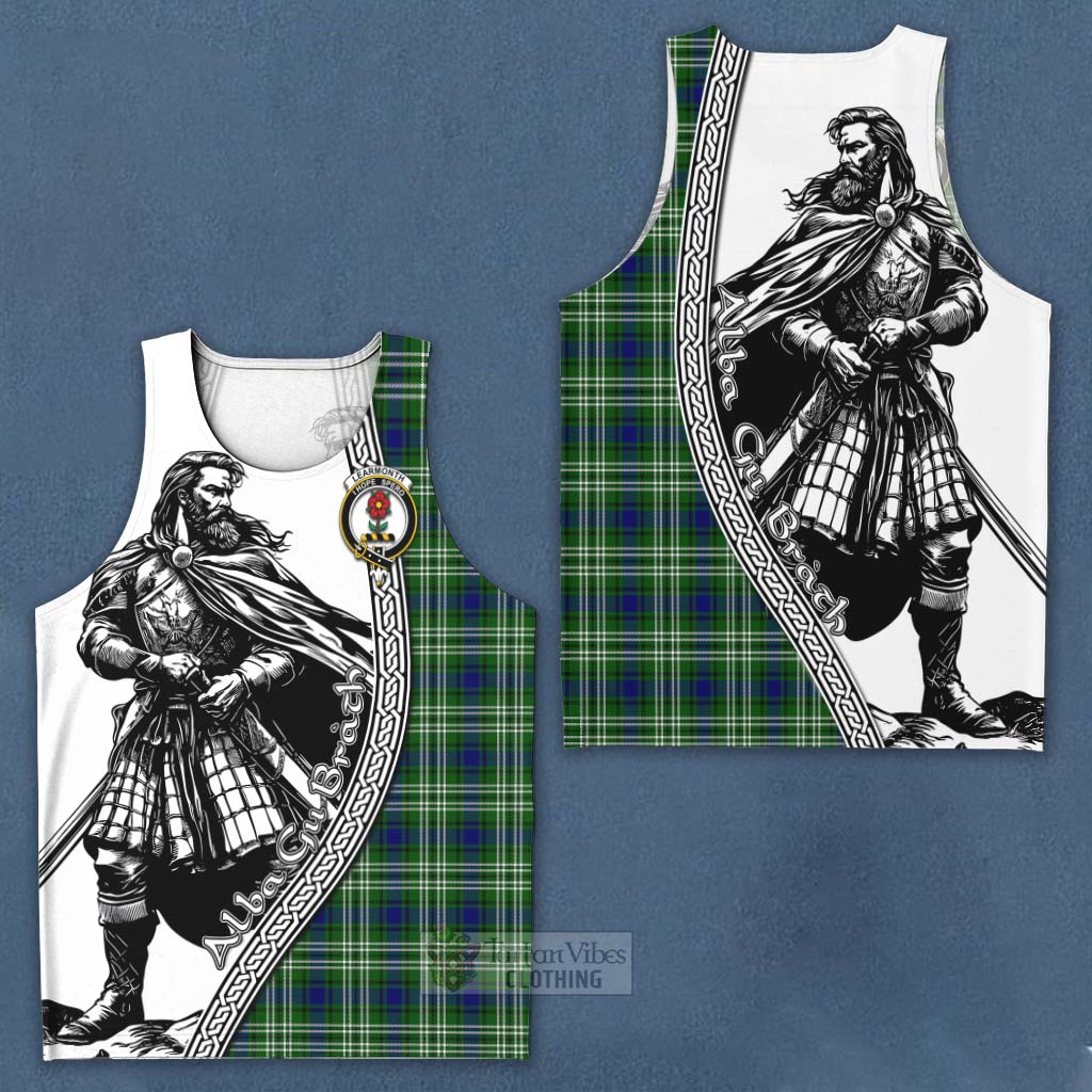 Tartan Vibes Clothing Learmonth Tartan Clan Crest Men's Tank Top with Highlander Warrior Celtic Style