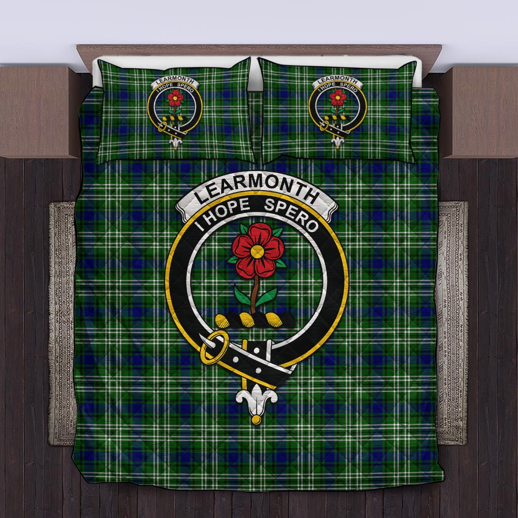 Learmonth Tartan Quilt Bed Set with Family Crest Twin - Tartan Vibes Clothing