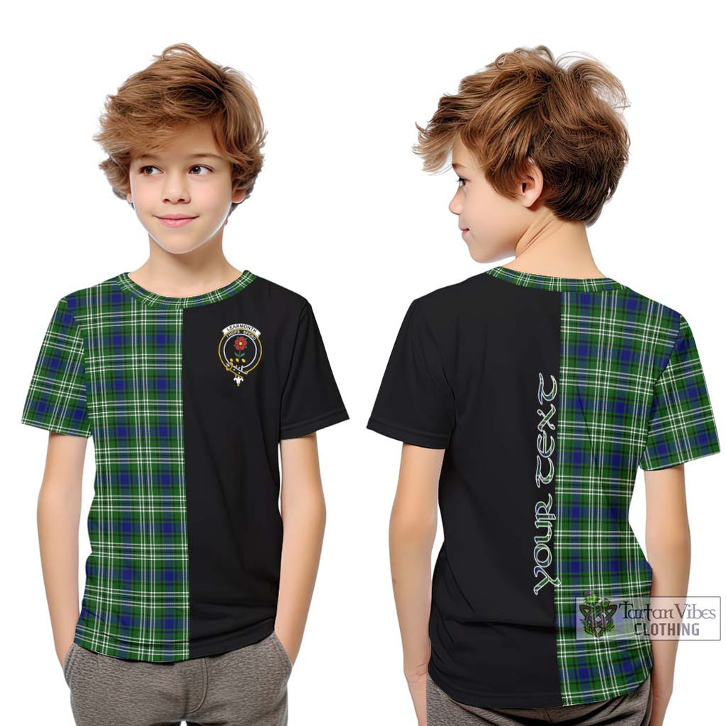 Learmonth Tartan Kid T-Shirt with Family Crest and Half Of Me Style Youth XL Size14 - Tartanvibesclothing Shop