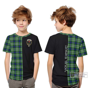 Learmonth Tartan Kid T-Shirt with Family Crest and Half Of Me Style