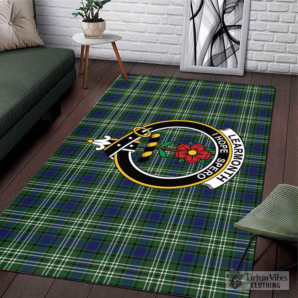 Tartan Vibes Clothing Learmonth Tartan Area Rug with Family Crest