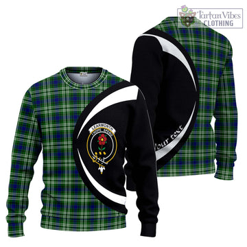 Learmonth Tartan Ugly Sweater with Family Crest Circle Style