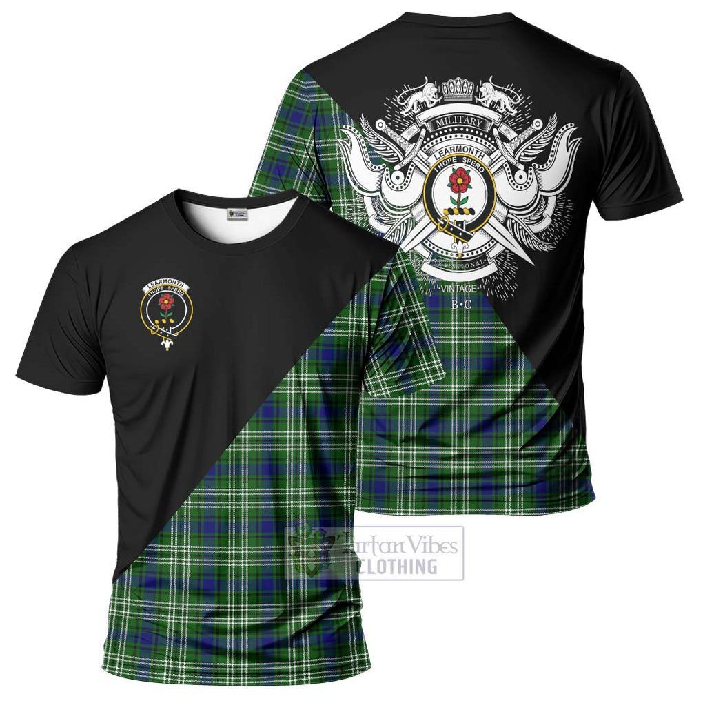 Learmonth Tartan T-Shirt with Family Crest and Military Logo Style Kid's Shirt - Tartanvibesclothing Shop