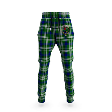 Learmonth Tartan Joggers Pants with Family Crest