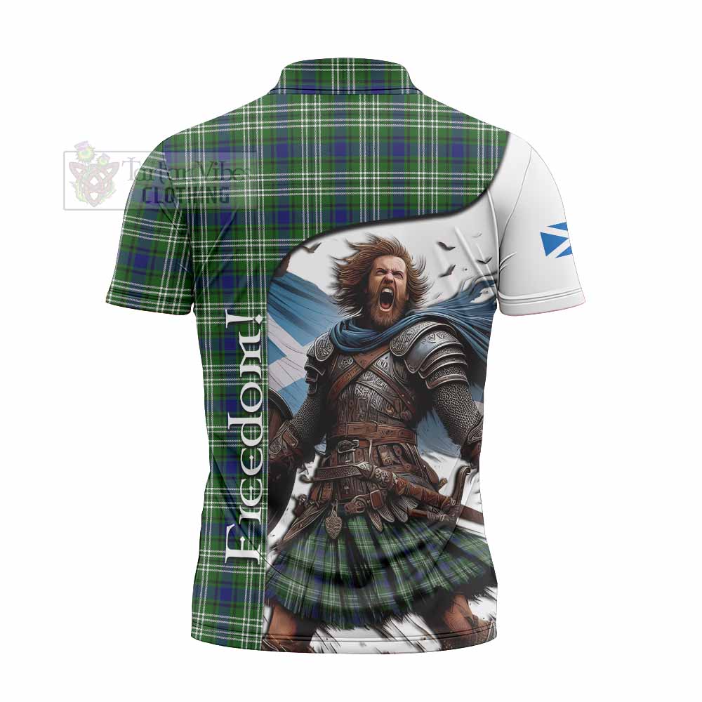 Tartan Vibes Clothing Learmonth Crest Tartan Zipper Polo Shirt Inspired by the Freedom of Scottish Warrior