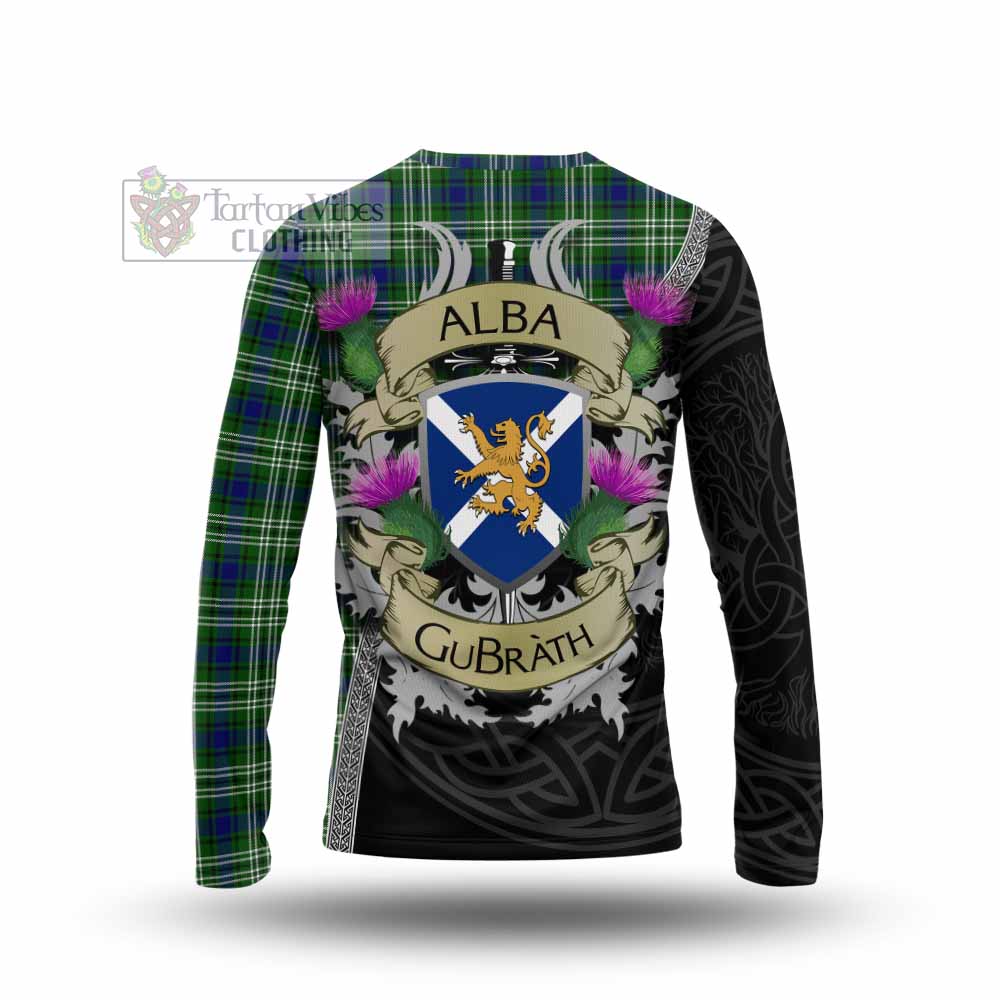 Learmonth Tartan Family Crest Long Sleeve T-Shirt Lion Rampant Royal Thistle Shield Celtic Inspired - Tartan Vibes Clothing