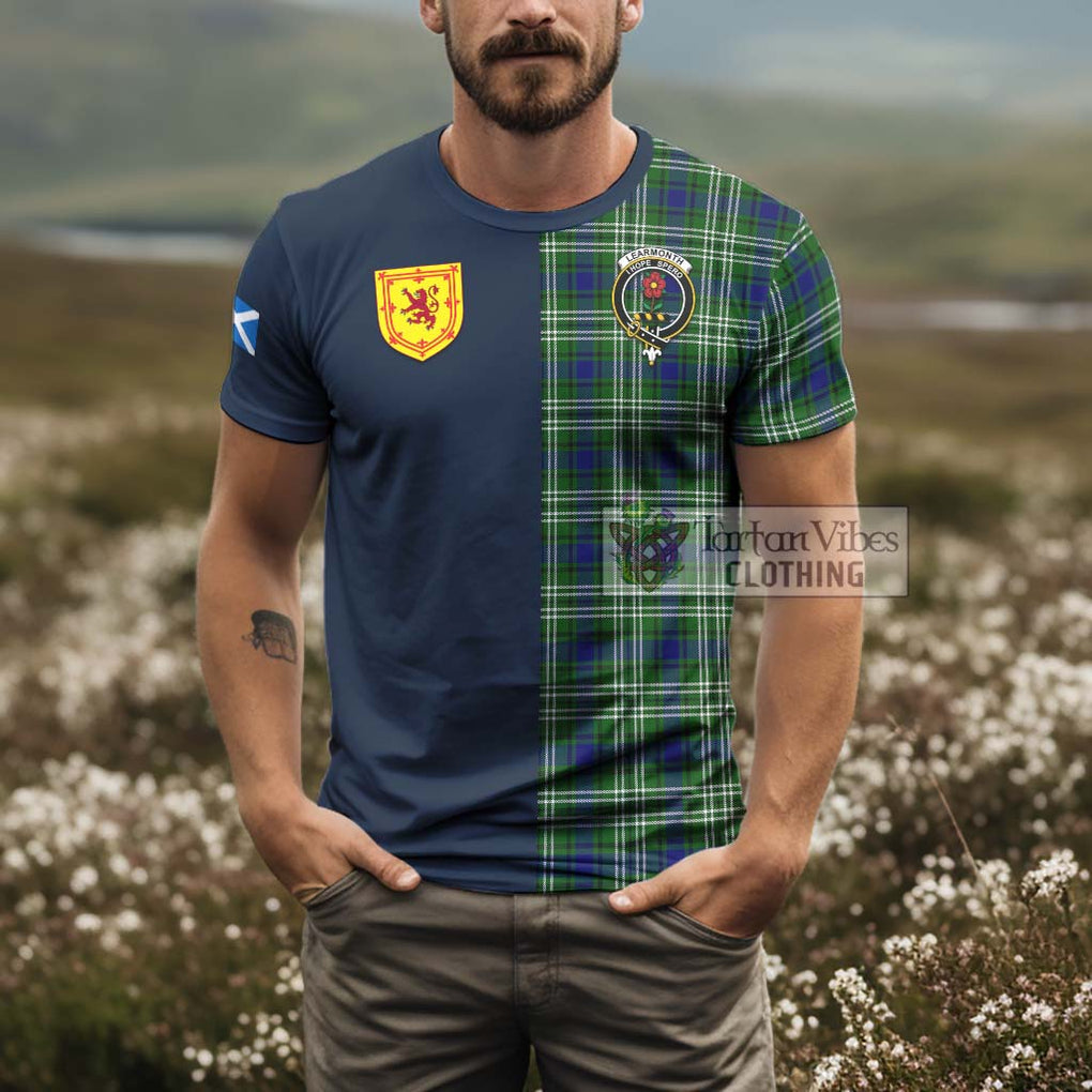 Tartan Vibes Clothing Learmonth Tartan T-Shirt Alba with Scottish Lion Royal Arm Half Style