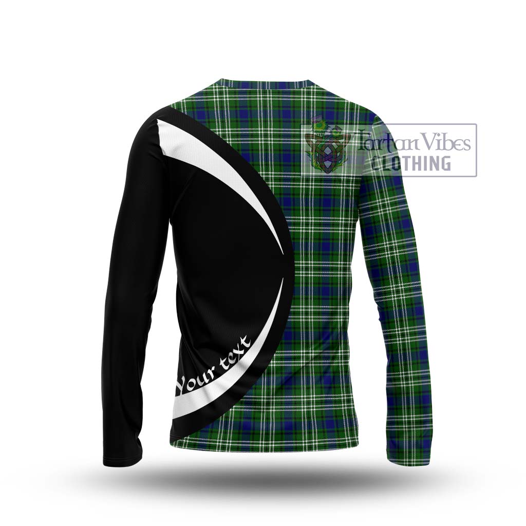 Learmonth Tartan Long Sleeve T-Shirt with Family Crest Circle Style - Tartan Vibes Clothing