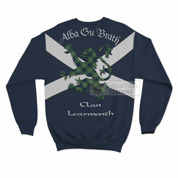 Learmonth Tartan Lion Rampant Sweatshirt  Proudly Display Your Heritage with Alba Gu Brath and Clan Name