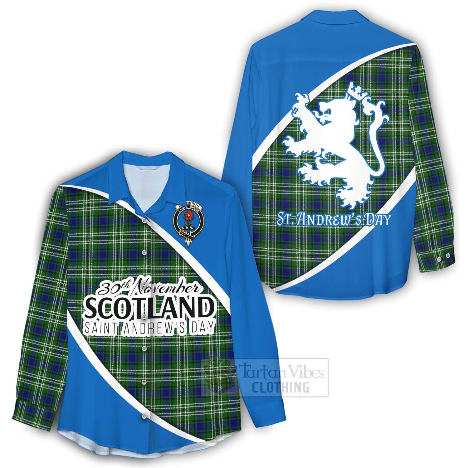 Tartan Vibes Clothing Learmonth Family Crest Tartan Women's Casual Shirt Celebrate Saint Andrew's Day in Style