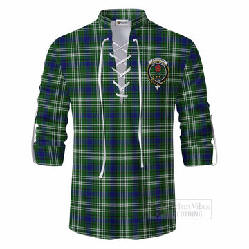 Learmonth Tartan Ghillie Kilt Shirt with Family Crest DNA In Me Style