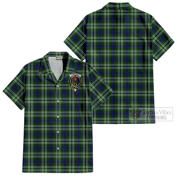 Learmonth Tartan Cotton Hawaiian Shirt with Family Crest