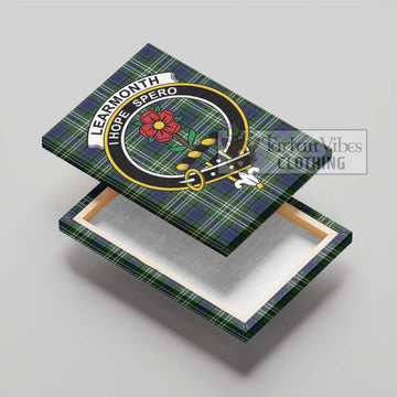 Learmonth Tartan Canvas Print Wall Art with Family Crest