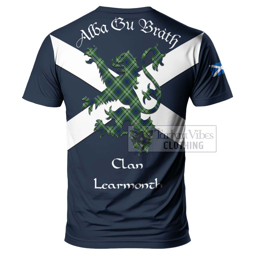 Tartan Vibes Clothing Learmonth Tartan Lion Rampant T-Shirt – Proudly Display Your Heritage with Alba Gu Brath and Clan Name