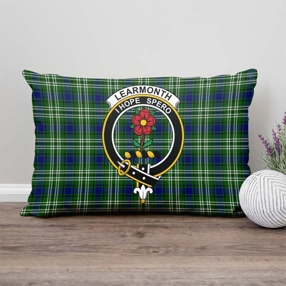 Learmonth Tartan Pillow Cover with Family Crest Rectangle Pillow Cover - Tartanvibesclothing