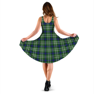 Learmonth Tartan Sleeveless Midi Womens Dress